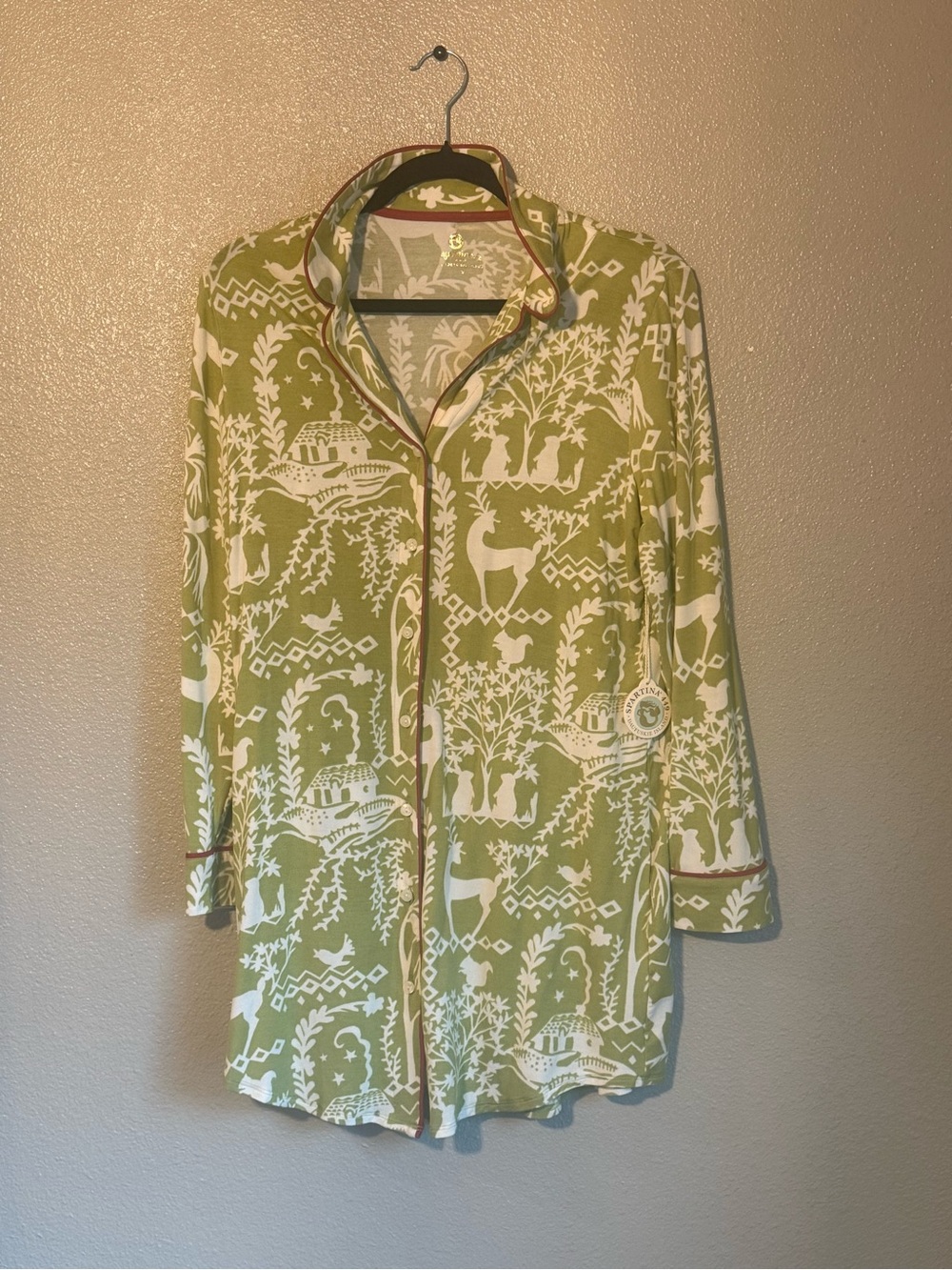 Spartina 449 Pajama Sleep Shirt Woodland Tag on New